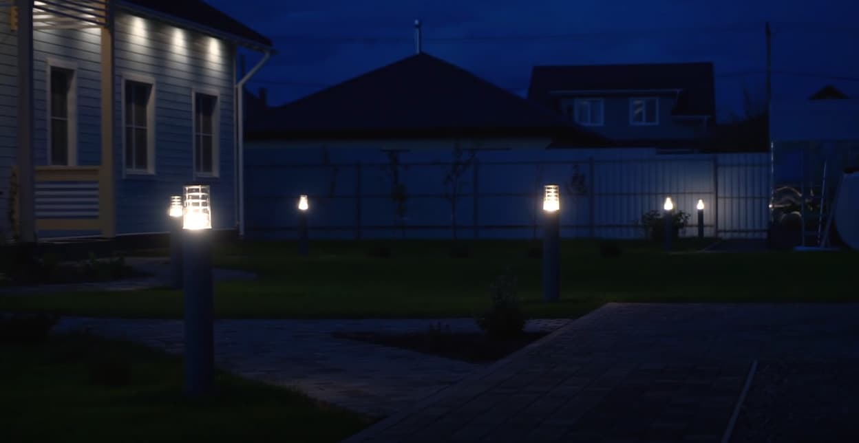 Альпийские горки и подсветка