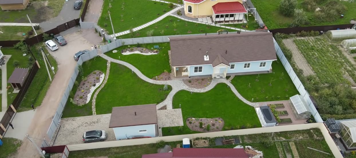 Планировка растений и дорожек